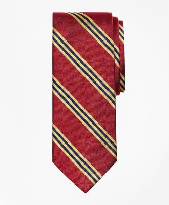 ＜ブルックス ブラザーズ/BROOKS BROTHERS＞ Basic ストライプ レップタイ(BB#1) 00055・ワイン 【三越・伊勢丹/公式】