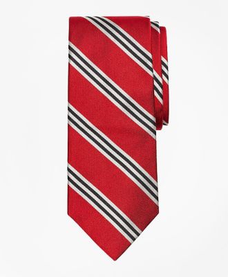 ＜ブルックス ブラザーズ/BROOKS BROTHERS＞ Basic ストライプ レップタイ(BB#1) 00140・レッド 【三越・伊勢丹/公式】
