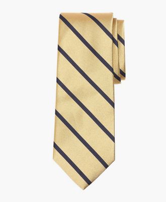 ＜ブルックス ブラザーズ/BROOKS BROTHERS＞ Basic バーストライプ レップタイ(BB#3/STP) 00161・イエロー 【三越・伊勢丹/公式】