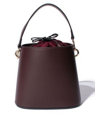 ＜ロペ/ROPE'＞ 【Oggi1月号/12月号掲載】イタリアンレザーバケツバッグ ワイン 【三越・伊勢丹/公式】