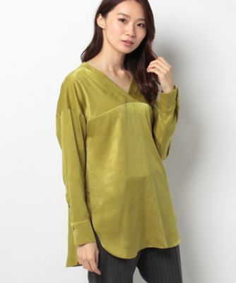 【SALE（三越）】＜ロペ/ROPE'＞ 起毛サテンチュニックシャツ イエローサブ 【三越・伊勢丹/公式】