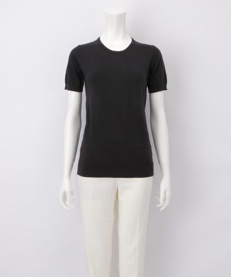 【SALE（三越）】＜Denaru＞ 丸首半袖プルオーバー DK17-KN002 クロ 【三越・伊勢丹/公式】