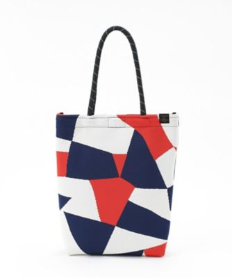 ＜ナンバートゥエンティワン/Number Twenty-One＞ ブロック柄トート(TR71BG055) レッド 【三越・伊勢丹/公式】