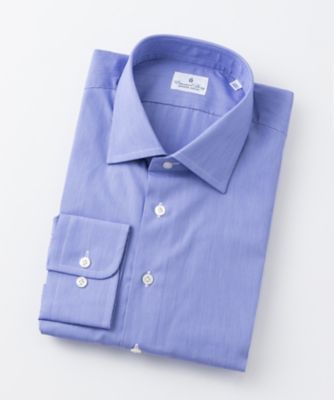 【SALE（伊勢丹）】＜エマニュエル・バーグ＞ 【紳士大きいサイズ】長袖ドレスシャツ(MTM1334) ダルブルー 【三越・伊勢丹/公式】