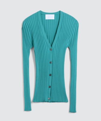 【SALE（三越）】＜BPQC/ビーピーキューシー＞ ワイドリブ Vネックカーディガン(BP71FWA020) ライトグリーン 【三越・伊勢丹/公式】