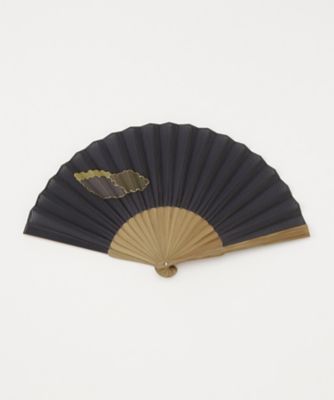 ＜百年百貨＞ [富宏染工x宮脇賣扇庵] 京友禅扇子 瑞雲 ネイビーブルー(真田紐付ケース/桐箱) 【三越・伊勢丹/公式】