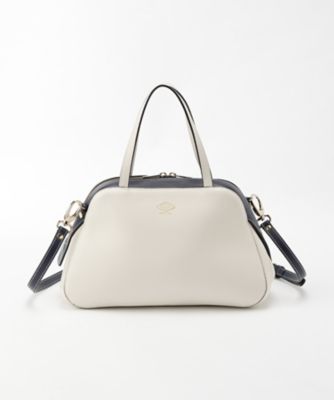 【SALE（三越）】＜ナンバートゥエンティワン/Number Twenty-One＞ 2WAYミニボストン(2031) シロ/ネイビー 【三越・伊勢丹/公式】