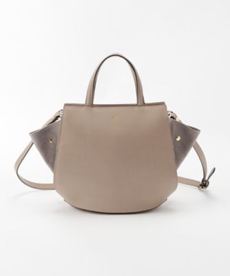 【SALE（三越）】＜ナンバートゥエンティワン/Number Twenty-One＞ サイドコンビトート(2045) ピンクBG/シロ 【三越・伊勢丹/公式】