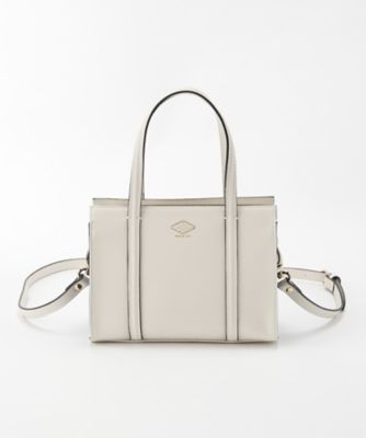 【SALE（三越）】＜ナンバートゥエンティワン/Number Twenty-One＞ 2WAY天Fトート(2074) シロ/ネイビー 【三越・伊勢丹/公式】