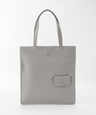 ＜ナンバートゥエンティワン/Number Twenty-One＞ スムース薄マチトート(CRISTINA) グレー 【三越・伊勢丹/公式】