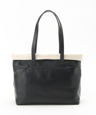 【SALE（三越）】＜ナンバートゥエンティワン/Number Twenty-One＞ 折返しトート M(ISEADA) クロxホワイト 【三越・伊勢丹/公式】