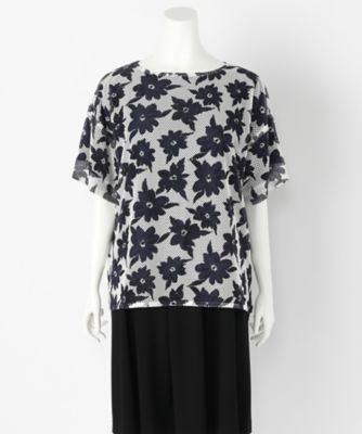 【SALE（伊勢丹）】＜LIFE AND DRESSER/ライフアンドドレッサー＞ 大きいサイズ ブラウス(17CLSS-BL104)(クローバープラス) ネービーブルー 【三越・伊勢丹/公式】