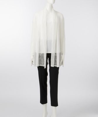 【SALE（伊勢丹）】＜ママファクトリー/MAMA factory＞ 大きいサイズ &starf;<ママファクトリー>麻ナイロンロングカーディガン(MI-1704)(クローバー) シロ 【三越・伊勢丹/公式】