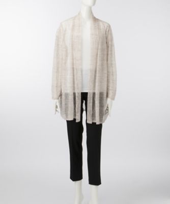 【SALE（伊勢丹）】＜ママファクトリー/MAMA factory＞ 大きいサイズ &starf;<ママファクトリー>麻ナイロンロングカーディガン(MI-1704)(クローバー) ベージュ 【三越・伊勢丹/公式】