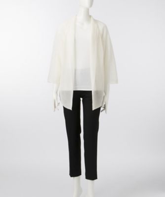 【SALE（伊勢丹）】＜ママファクトリー/MAMA factory＞ 大きいサイズ &starf;<ママファクトリー>和紙ショート丈カーディガン(MI-1705)(クローバー) シロ 【三越・伊勢丹/公式】