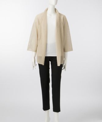 【SALE（伊勢丹）】＜ママファクトリー/MAMA factory＞ 大きいサイズ &starf;<ママファクトリー>和紙ショート丈カーディガン(MI-1705)(クローバー) ベージュ 【三越・伊勢丹/公式】