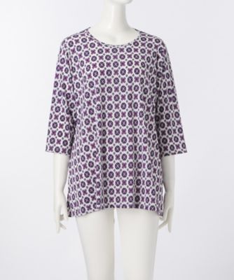 【SALE（伊勢丹）】 大きいサイズ &starf;<ル・ラージュ>丸首七分袖カットソー(7S-DRM-7-102)(クローバー) ピンク 【三越・伊勢丹/公式】