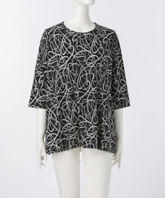 【SALE（伊勢丹）】 大きいサイズ &starf;<ル・ラージュ>丸首七分袖カットソー(7S-DRM-7-103)(クローバー) グレー 【三越・伊勢丹/公式】