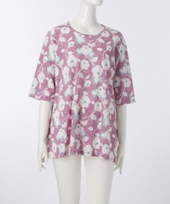 【SALE（伊勢丹）】 大きいサイズ &starf;<ル・ラージュ>丸首五分袖カットソー(7S-DRM-5-002)(クローバー) ピンク 【三越・伊勢丹/公式】