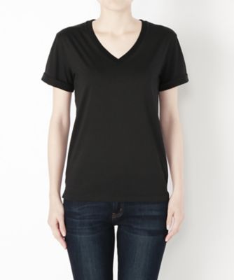 【SALE（三越）】＜ワンフォーイレブン/1411＞ Vネックカット アンド ソーン(517-S1008) ブラック 【三越・伊勢丹/公式】