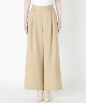 【SALE（三越）】＜NEEDLE DESIGN/ニードルデザイン＞ リネン調ワイドパンツ(ND1710022) ベージュ 【三越・伊勢丹/公式】