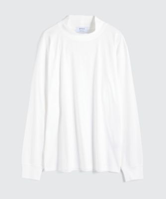 ＜BPQC/ビーピーキューシー＞ モックネック長袖カット アンド ソーン(BP72MIF102) ホワイト 【三越・伊勢丹/公式】