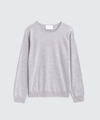 ＜BPQC/ビーピーキューシー＞ エクストラファインメリノウール ラウンドネックプルオーバー(BP72FWA004) ライトグレー 【三越・伊勢丹/公式】