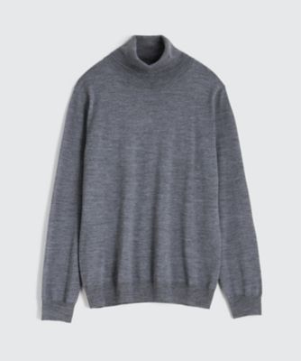＜BPQC/ビーピーキューシー＞ エクストラファインメリノウール タートルネックプルオーバー(BP72FWA005) チャコール 【三越・伊勢丹/公式】