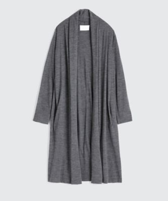 ＜BPQC/ビーピーキューシー＞ エクストラファインメリノウール ロングカーディガン(BP72FWA007) チャコール 【三越・伊勢丹/公式】