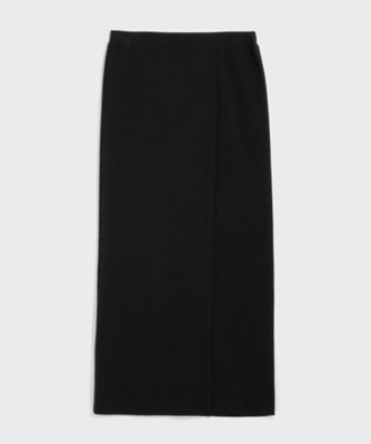 ＜BPQC/ビーピーキューシー＞ 【ミモレ掲載品】エクストラファインメリノウール ニットスカート(BP72FWA023) ブラック 【三越・伊勢丹/公式】