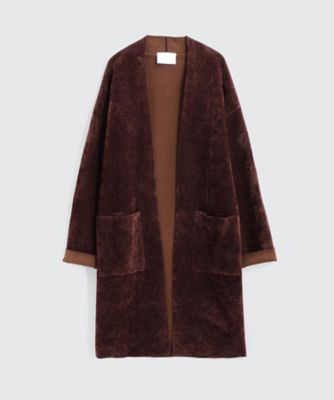 ＜BPQC/ビーピーキューシー＞ モールヤーン コーディガン(BP72FWA101) ブラウンxモカ 【三越・伊勢丹/公式】