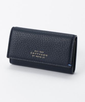 ＜スマイソン＞ BURLINGTON/キーケース ネイビー 【三越・伊勢丹/公式】