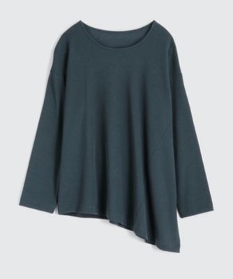 ＜BPQC/ビーピーキューシー＞ ラウンドネックプルオーバー(ダブルフェイス)(BP72AGL003) グリーン 【三越・伊勢丹/公式】