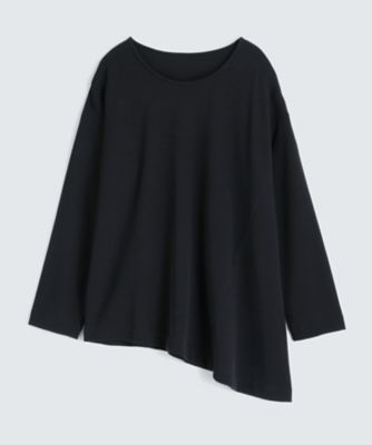 ＜BPQC/ビーピーキューシー＞ ラウンドネックプルオーバー(ダブルフェイス)(BP72AGL003) ブラック 【三越・伊勢丹/公式】