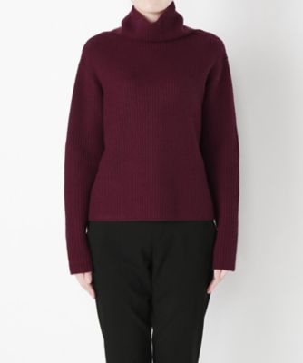 【SALE（伊勢丹）】 &starf;<カシミヤ100%>畝ハイネックセーター(17FW-AZPO SA-7132) ワイン 【三越・伊勢丹/公式】