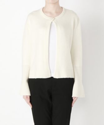 【SALE（伊勢丹）】 &starf;<カシミヤ100%>袖フリルカーディガン(17FW-PSCD SA-7139) シロ 【三越・伊勢丹/公式】