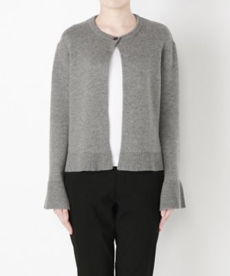 【SALE（伊勢丹）】 &starf;<カシミヤ100%>袖フリルカーディガン(17FW-PSCD SA-7139) グレー 【三越・伊勢丹/公式】