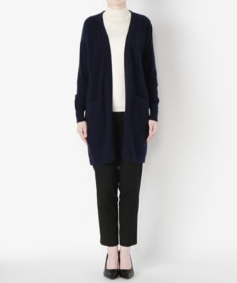 【SALE（伊勢丹）】 &starf;<カシミヤ100%>ロングカーディガン(17FW-LCD SA-7131) ネービーブルー 【三越・伊勢丹/公式】