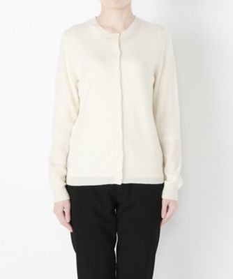 【SALE（伊勢丹）】 &starf;<カシミヤ100%>丸首カーディガン(17FW-RCD SA-5168) シロ 【三越・伊勢丹/公式】