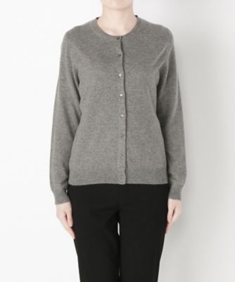 【SALE（伊勢丹）】 &starf;<カシミヤ100%>丸首カーディガン(17FW-RCD SA-5168) グレー 【三越・伊勢丹/公式】