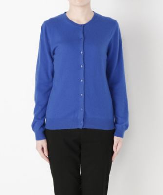 【SALE（伊勢丹）】 &starf;<カシミヤ100%>丸首カーディガン(17FW-RCD SA-5168) アオ 【三越・伊勢丹/公式】