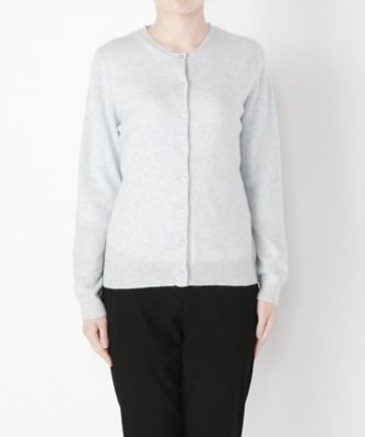 【SALE（伊勢丹）】 &starf;<カシミヤ100%>丸首カーディガン(17FW-RCD SA-5168) サックス 【三越・伊勢丹/公式】