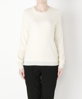 【SALE（伊勢丹）】 &starf;<カシミヤ100%>丸首セーター(17FW-RPO SA-5172) シロ 【三越・伊勢丹/公式】