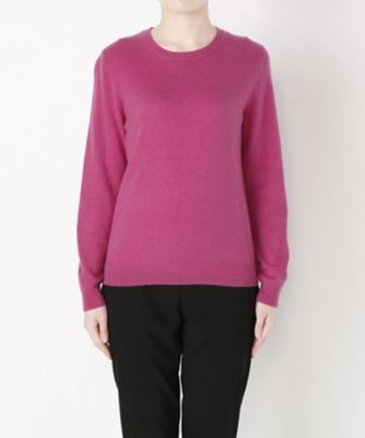 【SALE（伊勢丹）】 &starf;<カシミヤ100%>丸首セーター(17FW-RPO SA-5172) ピンク 【三越・伊勢丹/公式】