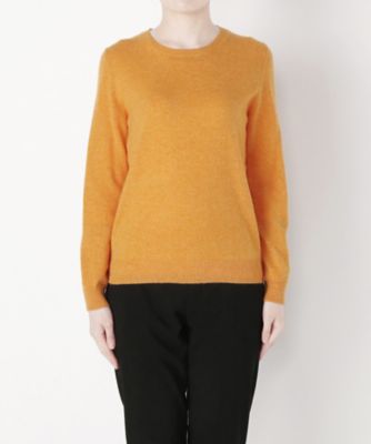 【SALE（伊勢丹）】 &starf;<カシミヤ100%>丸首セーター(17FW-RPO SA-5172) オレンジ 【三越・伊勢丹/公式】