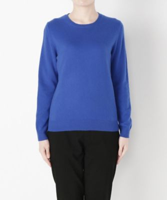 【SALE（伊勢丹）】 &starf;<カシミヤ100%>丸首セーター(17FW-RPO SA-5172) アオ 【三越・伊勢丹/公式】