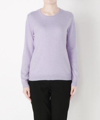 【SALE（伊勢丹）】 &starf;<カシミヤ100%>丸首セーター(17FW-RPO SA-5172) ラベンダー 【三越・伊勢丹/公式】