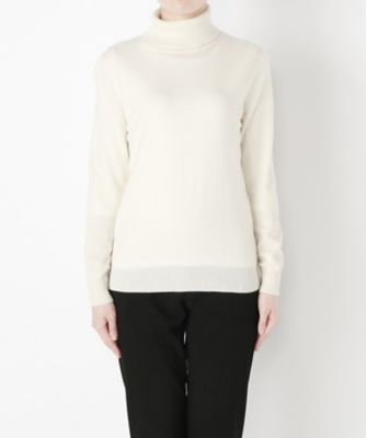 【SALE（伊勢丹）】 &starf;<カシミヤ100%>タートルネックセーター(17FW-TNPO SA-5170) シロ 【三越・伊勢丹/公式】