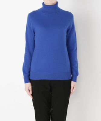 【SALE（伊勢丹）】 &starf;<カシミヤ100%>タートルネックセーター(17FW-TNPO SA-5170) アオ 【三越・伊勢丹/公式】