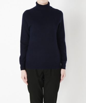 【SALE（伊勢丹）】 &starf;<カシミヤ100%>タートルネックセーター(17FW-TNPO SA-5170) ネービーブルー 【三越・伊勢丹/公式】